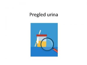 Pregled urina Urin Mokraa Krajnji produkt rada urinarnog