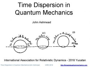 Time Dispersion in Quantum Mechanics John Ashmead International