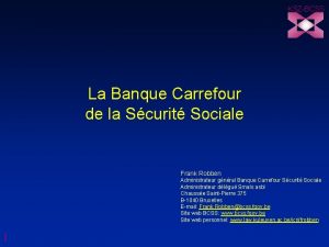 KSZBCSS La Banque Carrefour de la Scurit Sociale