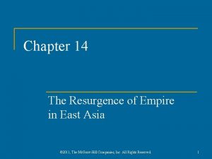 Chapter 14 The Resurgence of Empire in East