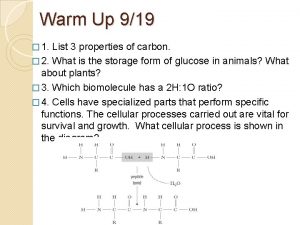 Warm Up 919 1 List 3 properties of