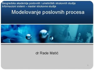 Beogradska akademija poslovnih i umetnikih strukovnih studija Informacioni