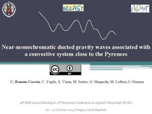 Nearmonochromatic ducted gravity waves associated with a convective