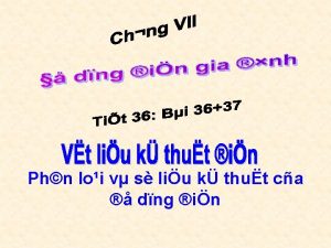 Phn loi v s liu k thut ca