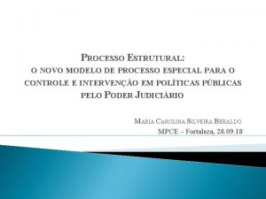 PROCESSO ESTRUTURAL O NOVO MODELO DE PROCESSO ESPECIAL