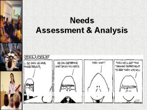 Needs Assessment Analysis Needs Assessment Process used to