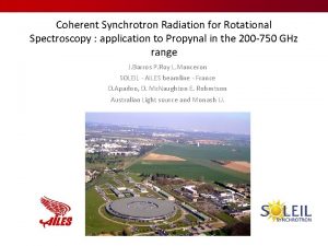 Coherent Synchrotron Radiation for Rotational Spectroscopy application to