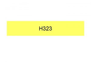 H 323 Who Defined H 323 Recommendation H