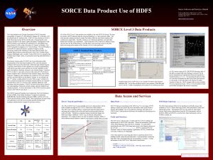 SORCE Data Product Use of HDF 5 James