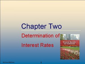 Chapter Two Determination of Interest Rates Mc GrawHillIrwin