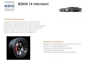 BSKM 14 Informiert RadReifenKombination In Sachen sportliches Schuhwerk