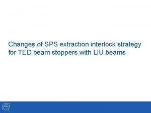 Changes of SPS extraction interlock strategy for TED