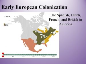 Early European Colonization The Spanish Dutch French and