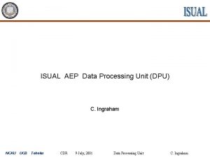 ISUAL AEP Data Processing Unit DPU C Ingraham