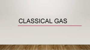 CLASSICAL GAS YOU SAY YOU WANT A REVOLUTION