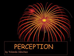 PERCEPTION by Yolanda Snchez INDEX 1 VISION PERCEPTION