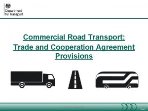 Commercial Road Transport Trade and Cooperation Agreement Provisions