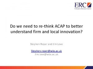 Do we need to rethink ACAP to better