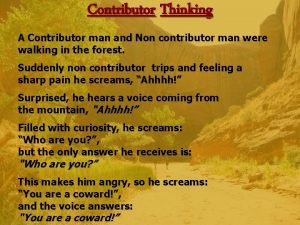 Contributor Thinking A Contributor man and Non contributor