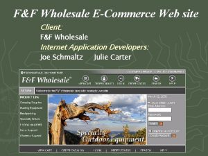 FF Wholesale ECommerce Web site Client FF Wholesale