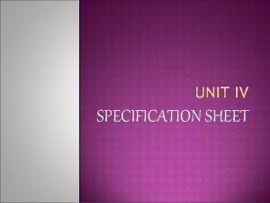 SPECIFICATION SHEET A garment specification sheet or spec