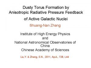 Dusty Torus Formation by Anisotropic Radiative Pressure Feedback