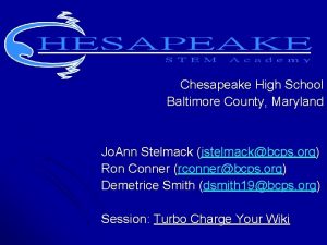 Chesapeake High School Baltimore County Maryland Jo Ann