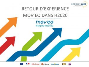 RETOUR DEXPERIENCE MOVEO DANS H 2020 LE PLE