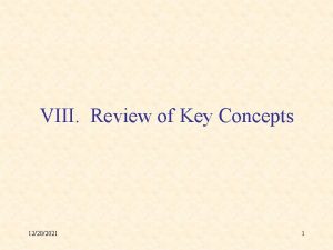 VIII Review of Key Concepts 12202021 1 Complex