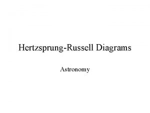 HertzsprungRussell Diagrams Astronomy An HR Diagram Based on