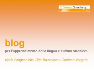 blog per lapprendimento della lingua e cultura straniera