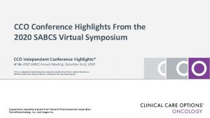 CCO Conference Highlights From the 2020 SABCS Virtual