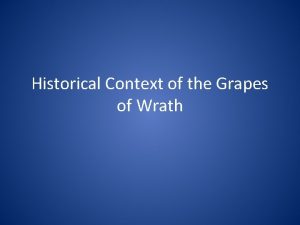 Historical Context of the Grapes of Wrath Economics