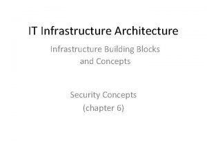 IT Infrastructure Architecture Infrastructure Building Blocks and Concepts