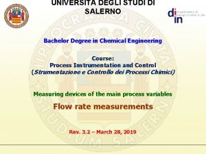 UNIVERSIT DEGLI STUDI DI SALERNO Bachelor Degree in