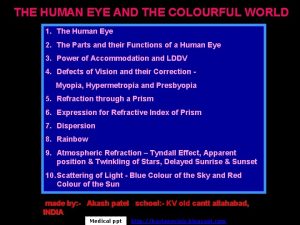 THE HUMAN EYE AND THE COLOURFUL WORLD 1