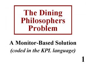 The Dining Philosophers Problem A MonitorBased Solution coded