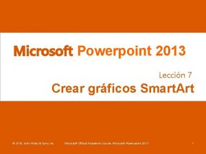 Microsoft Powerpoint 2013 Leccin 7 Crear grficos Smart