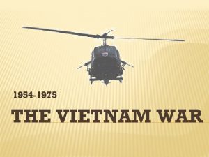 1954 1975 THE VIETNAM WAR BACKGROUND TO THE