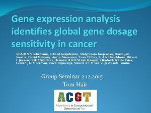 Gene expression analysis identifies global gene dosage sensitivity