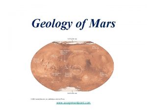 Geology of Mars www assignmentpoint com Geology of