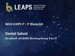 WG 3 LEAPS IT IT Blueprint Daniel Salvat