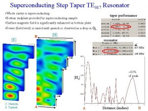 Superconducting Step Taper TE 017 Resonator Whole cavity