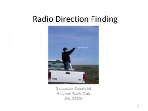 Radio Direction Finding Gloucester County NJ Amateur Radio