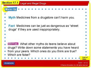 Section 17 1 Legal and Illegal Drugs Myth