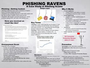 PHISHING RAVENS A Case Study in Phishing Scams