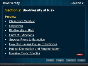 Biodiversity Section 2 Biodiversity at Risk Preview Classroom