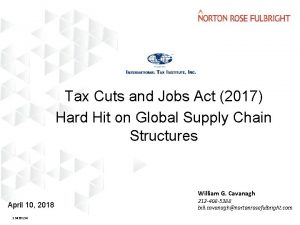 Tax Cuts and Jobs Act 2017 Hard Hit