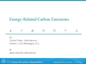 EnergyRelated Carbon Emissions for Carbon Forum North America