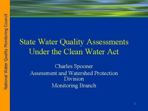 National Water Quality Monitoring Council State Water Quality